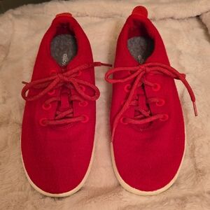 Allbirds Bright Red Mwrino Wool Sneakers